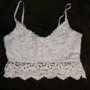 White Crochet Crop Top